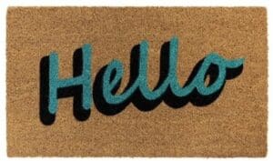 40 x 70 Latex Core Mat Hello