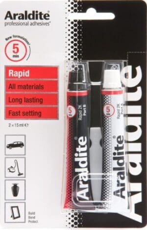 Araldite Rapid Tube 2x15ml Sets in Minutes