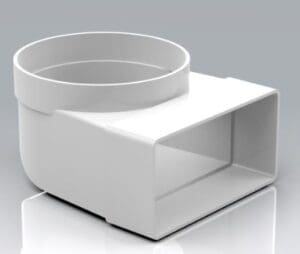 030 Round To Flat Bend White