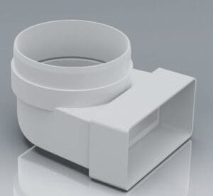 040 Round To Flat Bend White