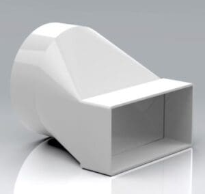 070 Round To Flat Adaptor White