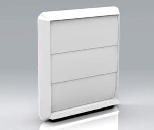 Round Back Vents With Flaps White