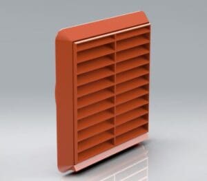 Round Back Vent Louvred Brown