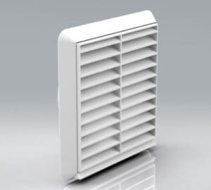 268 Round Back Grill Vent White 5"
