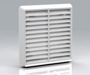 275 Round Back Grill Vent White 6"