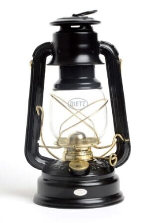 Dietz LARGE Hurricane Lamp Black & Gold