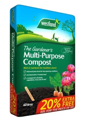 The Gardener's Multi Purpose Compost  50L + 20% Extra Free