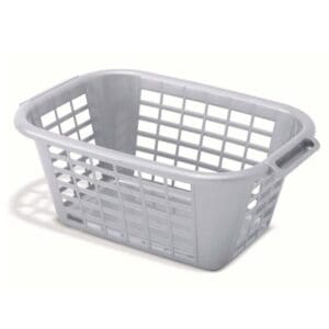9624MET Addis Rectangular Laundry Basket Metallic 256x660x438mm