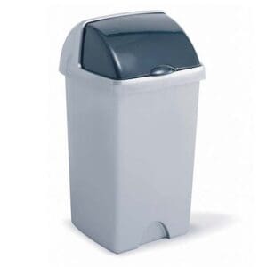 9716MET Addis Roll Top Bin 24 Ltr Metallic