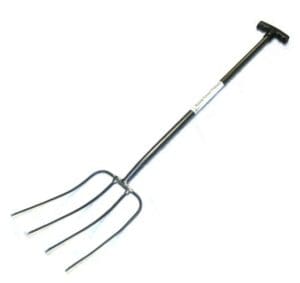 Round Tower 4-Prong Manure Fork Tubular Handle