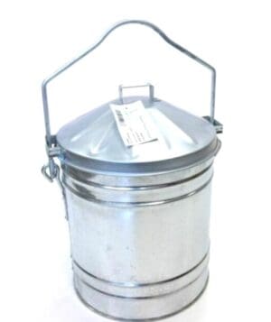 Galvanised Ash Bin cw Captive Lid