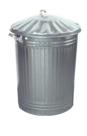 Round Tower Galvanised Bin
