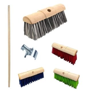 (2023 ECO)13" Black + White Yard Brush    61013