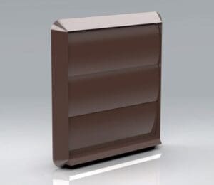 Round Back Vent With Flaps Brown