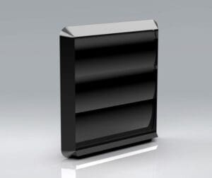 100 Vent Round Back Flap Front (Black)