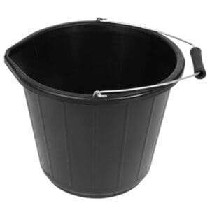 Rodo 3 Gallon Plastic Bucket Black