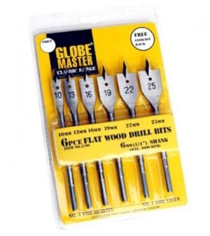 Globemaster 6 Piece Flat Wood Drill Bit Set